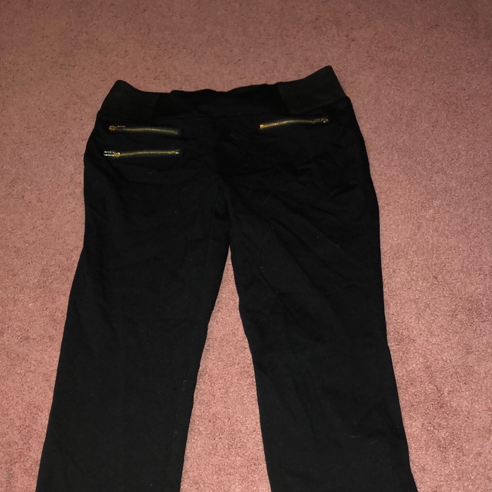 Black zipper pants